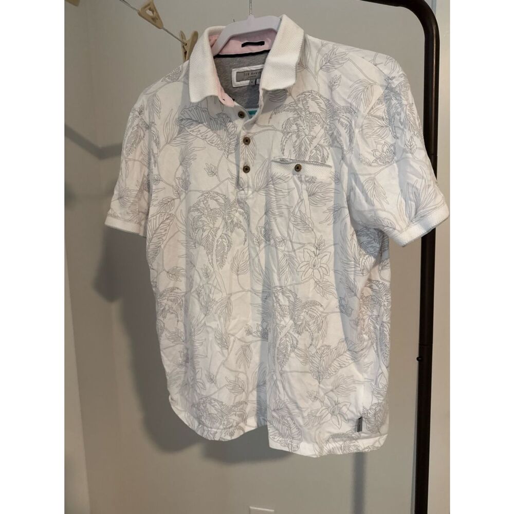 Ted Baker Grey Leaf Polo